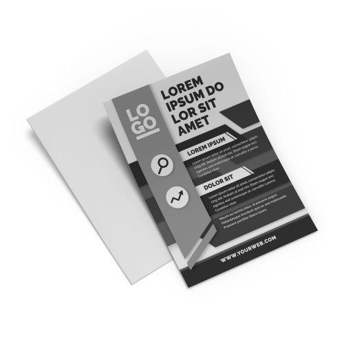 500un | Folhetos A4 | Couchê 120g | 1x0 | Laminação Brilho | Refile